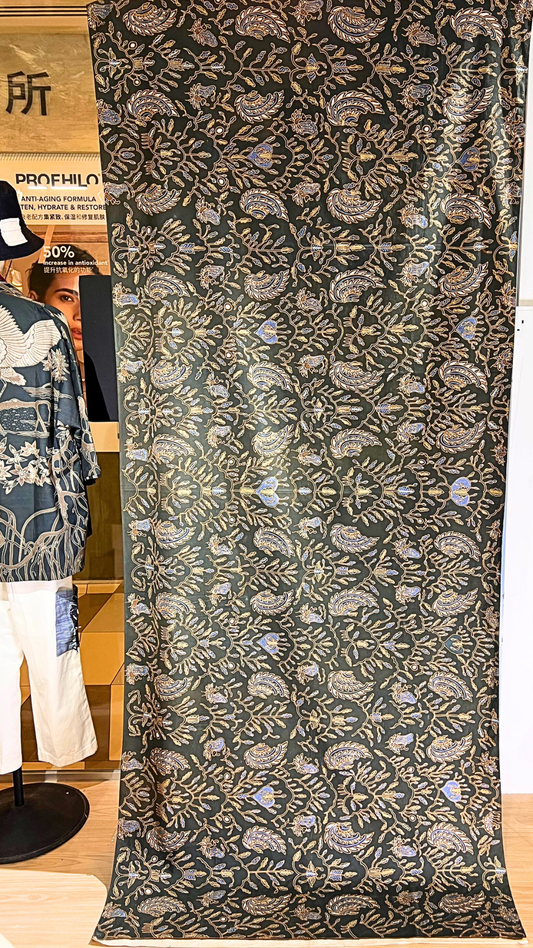 Nyana Hand-Drawn Batik Tulis Fabric – Natural Indigo Dye Cotton Sarong (220x110 cm)