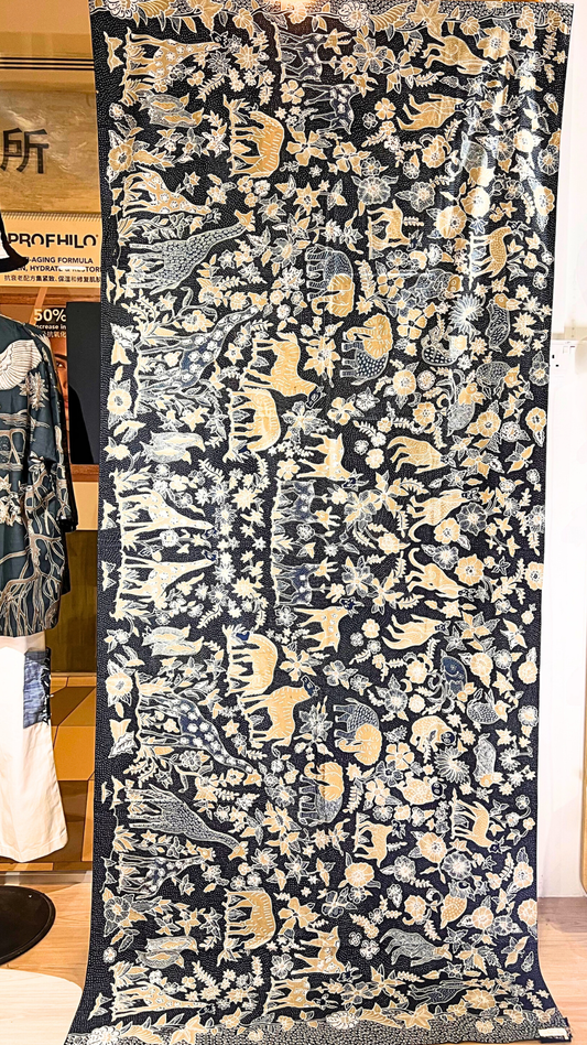 Nyana Hand-Drawn Batik Tulis Fabric – Natural Indigo Dye Cotton Sarong (220x110 cm)