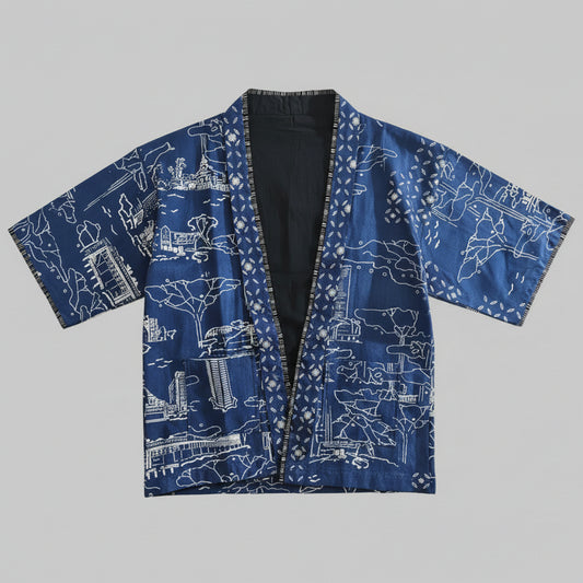 Nyana Nyana Unisex Reversible Batik Outer - 100% cotton, natural dye, Oeko-Tex certified