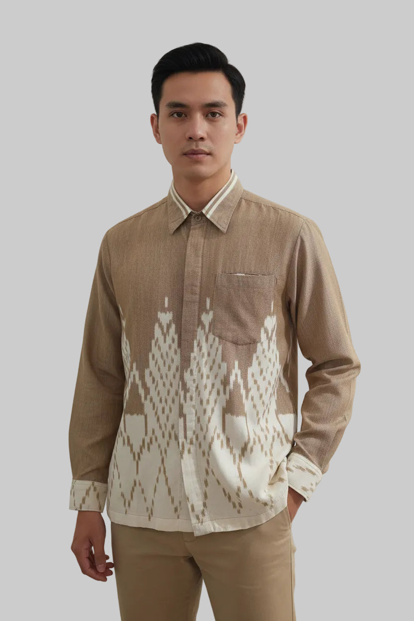 Nyana Nyana Hand-Loomed Ikat Shirt