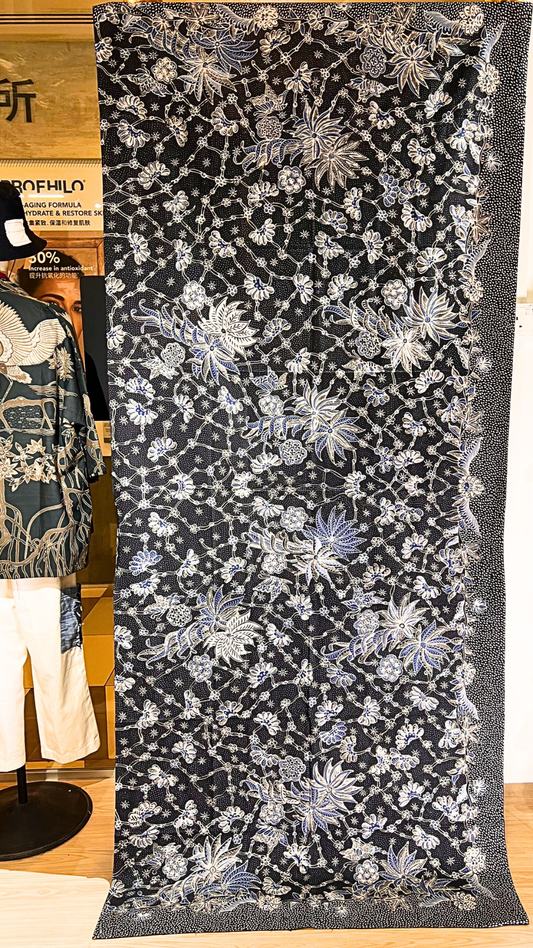 Nyana Nyana Hand Drawn Batik Tulis Cotton Fabric – Naturally Dyed Artisan Textile | Queen of the Night