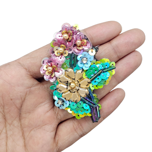 Nyana Nyana Cabochons Brooch - Hand Beaded, Limited Edition