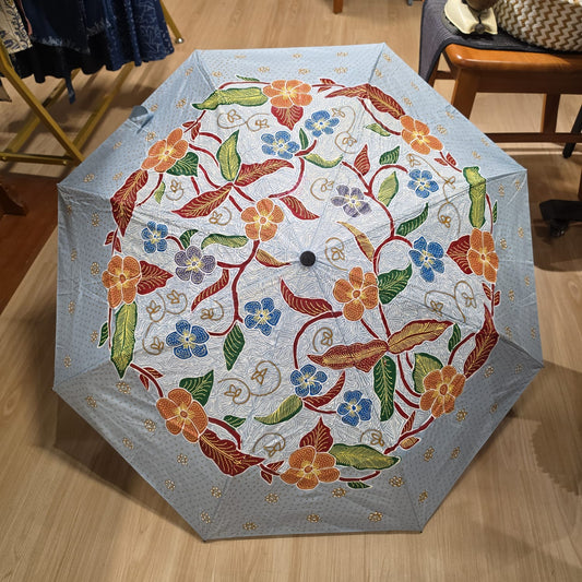 Nyana Nyana Artisan Umbrella Hand Painted Peranakan Batik Tulis with UV Protection