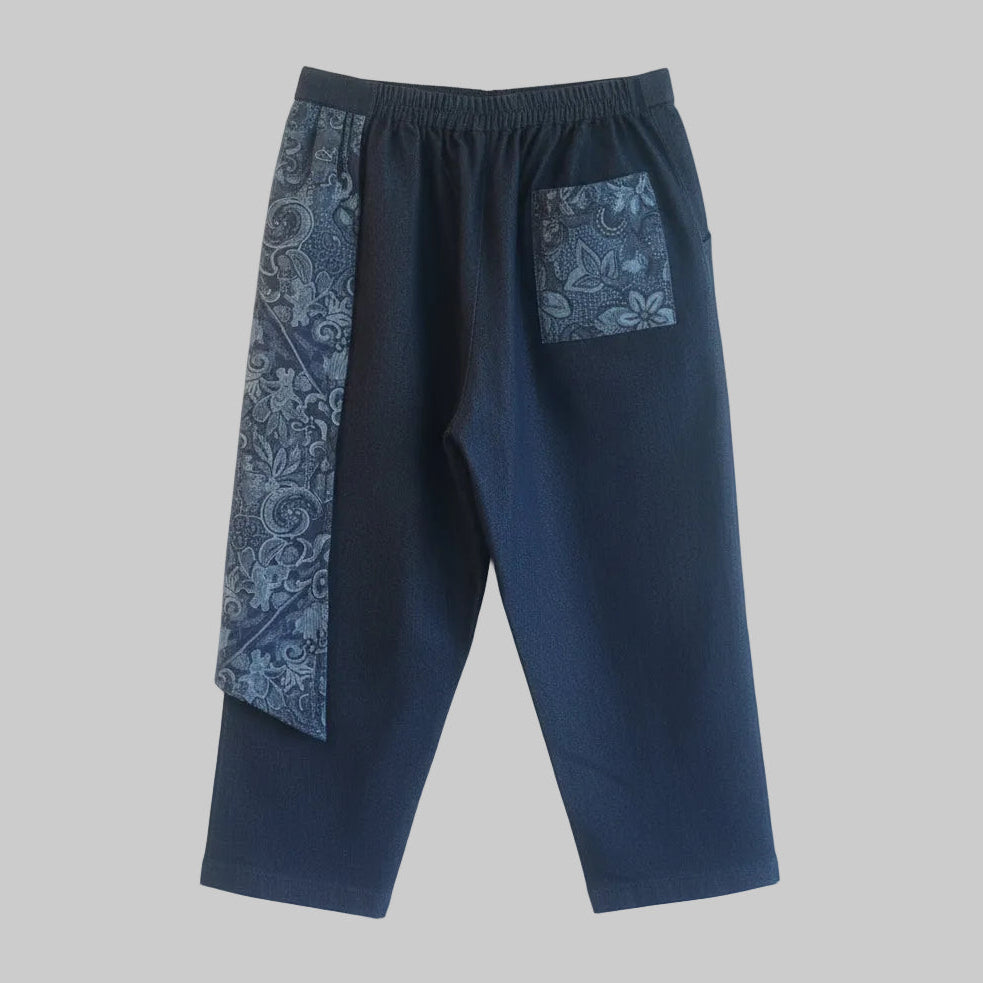 Nyana Unisex Batik Denim Sarong Pants - 100% Cotton, deadstock, limited edition