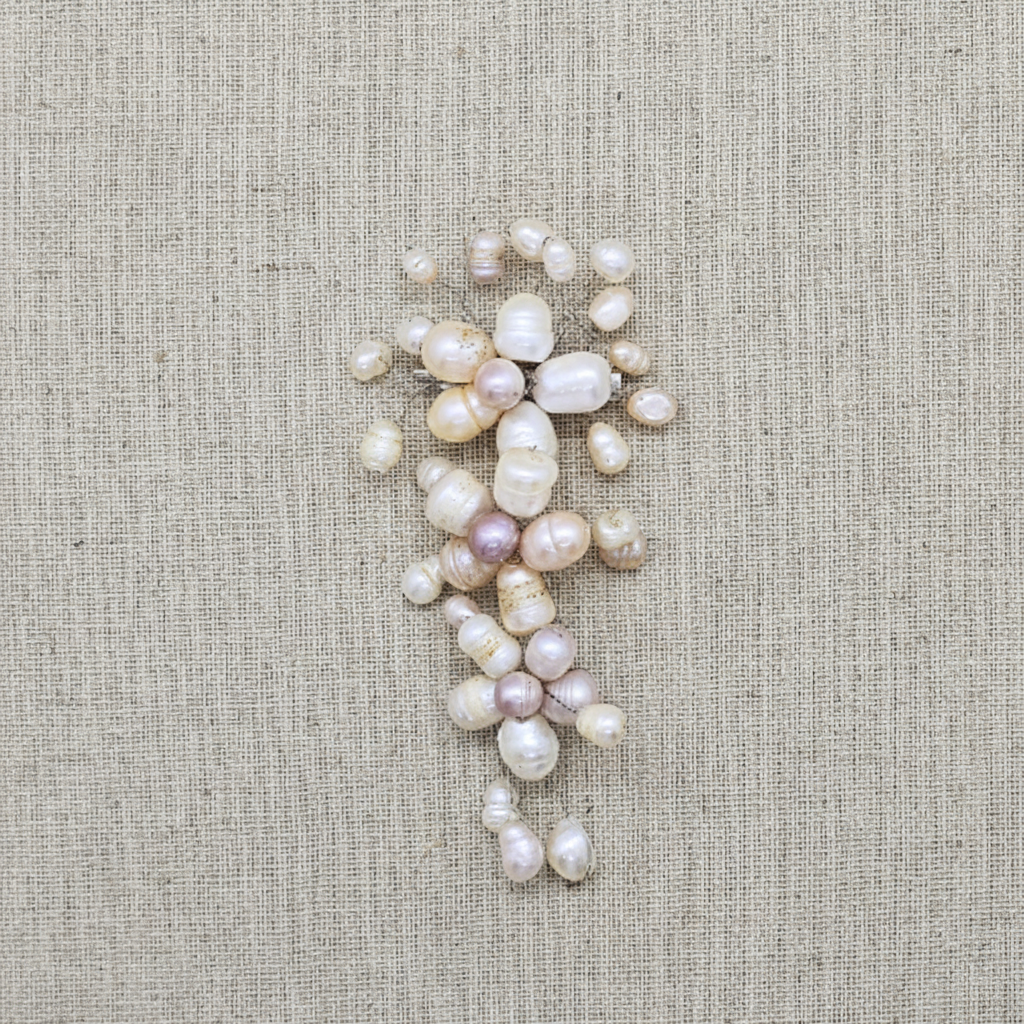 Nyana Nyana Fresh Water Pearl and Shell Brooch Kerongsang