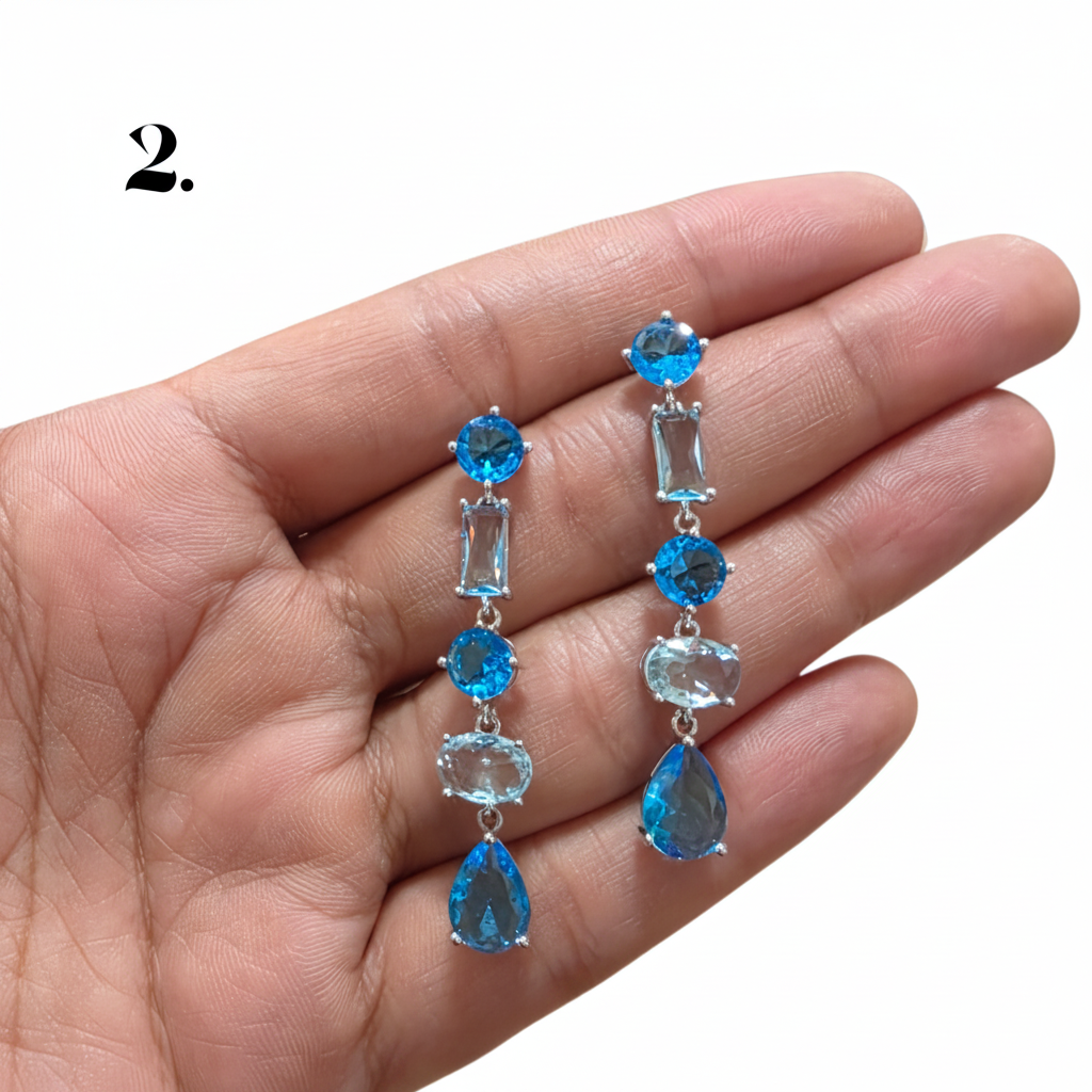 Singapore Handmade Statement Piece Earrings — Crystal, Stone & Freshwater Pearl | 18k Gold Plated