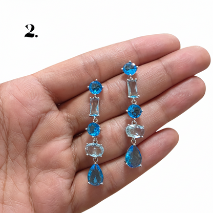 Singapore Handmade Statement Piece Earrings — Crystal, Stone & Freshwater Pearl | 18k Gold Plated