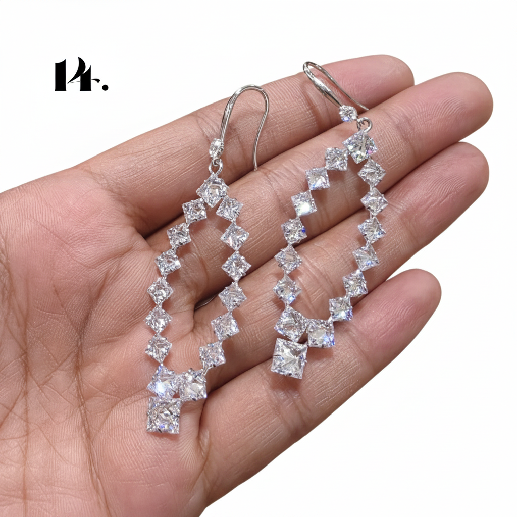 Singapore Handmade Statement Piece Earrings — Crystal, Stone & Freshwater Pearl | 18k Gold Plated