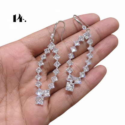 Singapore Handmade Statement Piece Earrings — Crystal, Stone & Freshwater Pearl | 18k Gold Plated