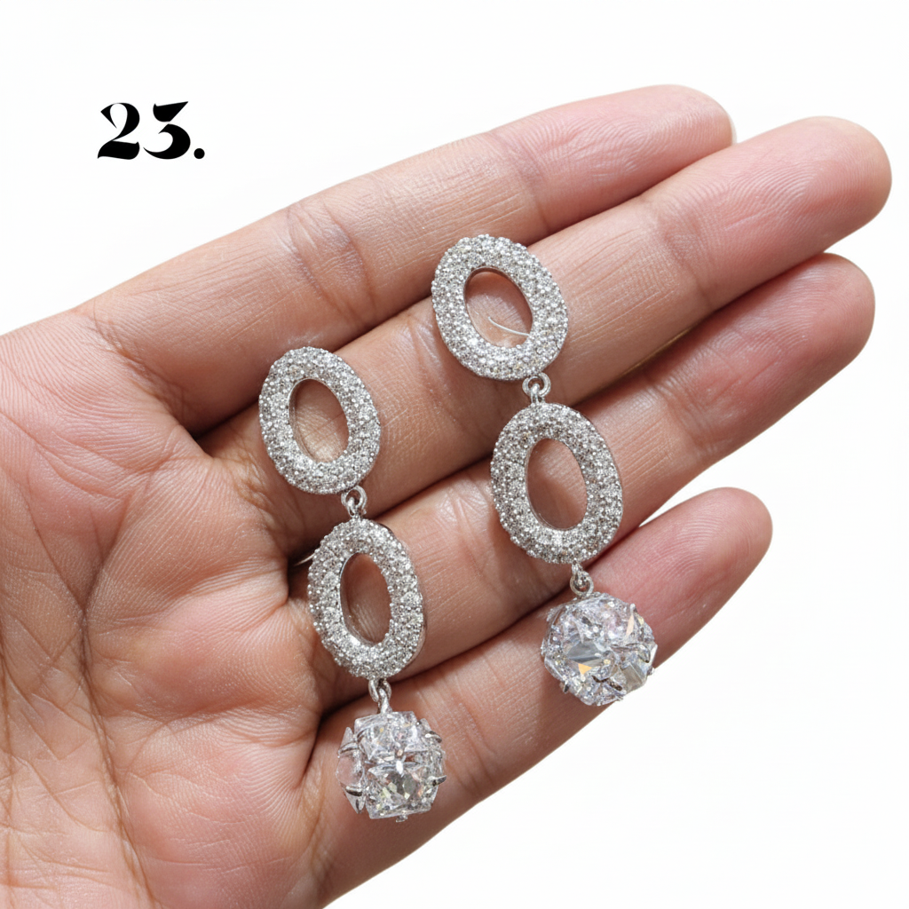 Singapore Handmade Statement Piece Earrings — Crystal, Stone & Freshwater Pearl | 18k Gold Plated