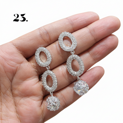 Singapore Handmade Statement Piece Earrings — Crystal, Stone & Freshwater Pearl | 18k Gold Plated