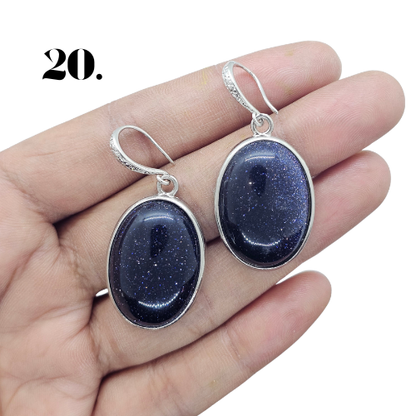 Singapore Handmade Statement Piece Earrings — Crystal, Stone & Freshwater Pearl | 18k Gold Plated