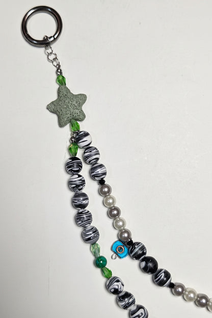 Nyana Nyana Diffuser Bag Charm | Circa Beads, Gems, Cross, and Lava Beads