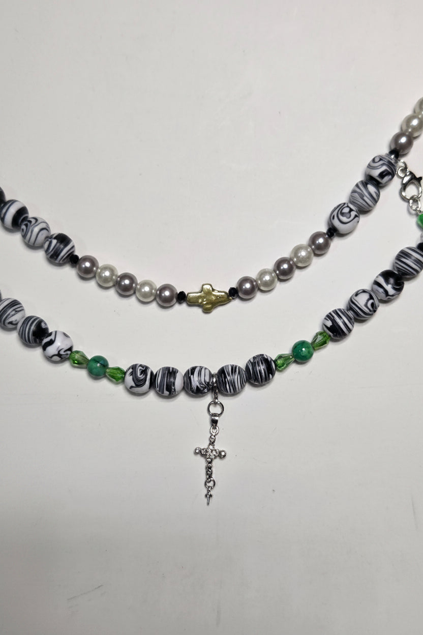 Nyana Nyana Diffuser Bag Charm | Circa Beads, Gems, Cross, and Lava Beads