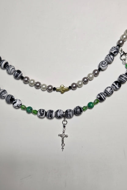 Nyana Nyana Diffuser Bag Charm | Circa Beads, Gems, Cross, and Lava Beads