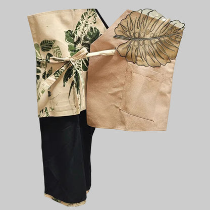 Nyana Nyana Patchwork Embroidery Batik Obi Belt - Cotton, Denim, Limited Edition Runway Piece