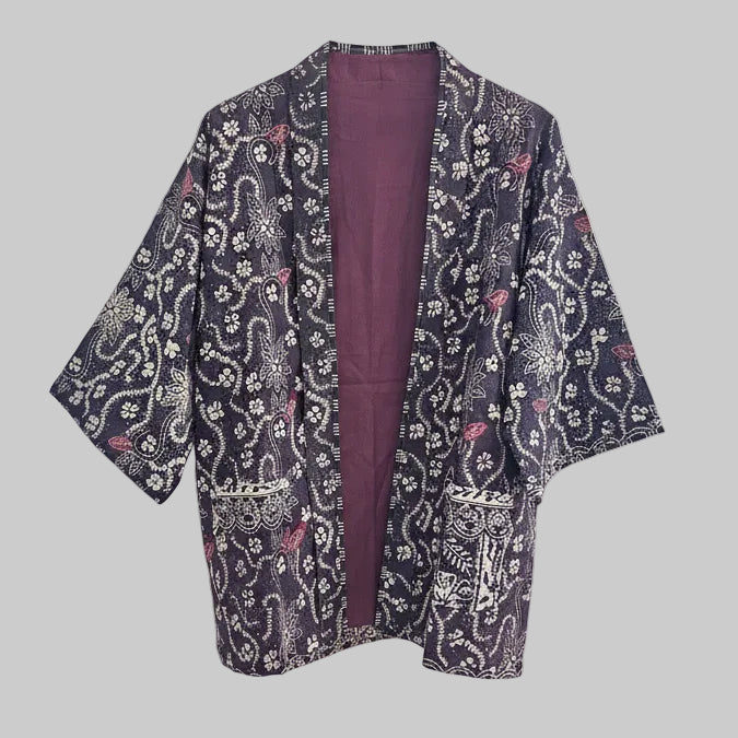 Nyana Unisex Reversible Batik Tulis Outer - 100% cotton, natural dye, Limited Edition Hand-drawn