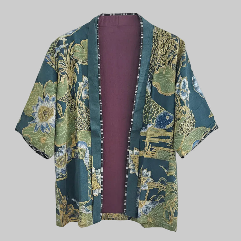 Nyana Unisex Reversible Batik Tulis Outer - 100% cotton, natural dye, Limited Edition Hand-drawn
