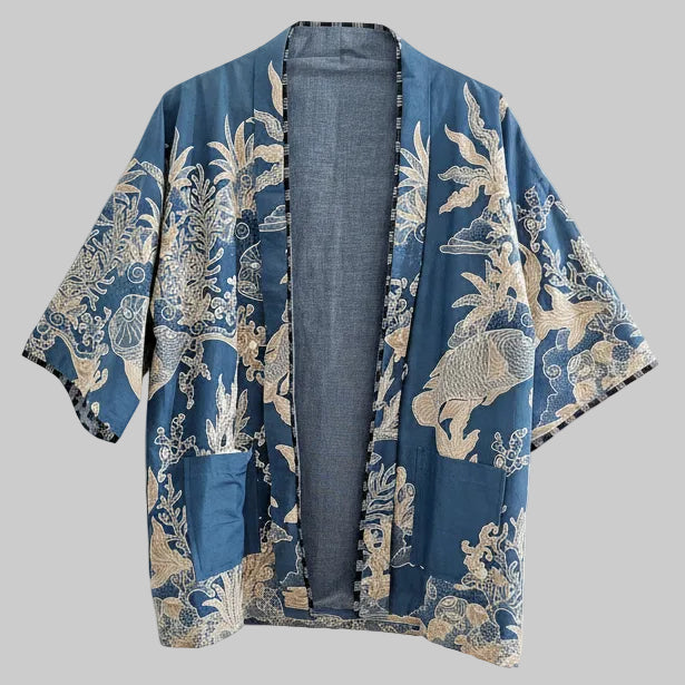 Nyana Unisex Reversible Batik Tulis Outer - 100% cotton, natural dye, Limited Edition Hand-drawn