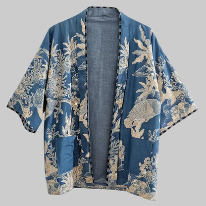 Nyana Unisex Reversible Batik Tulis Outer - 100% cotton, natural dye, Limited Edition Hand-drawn