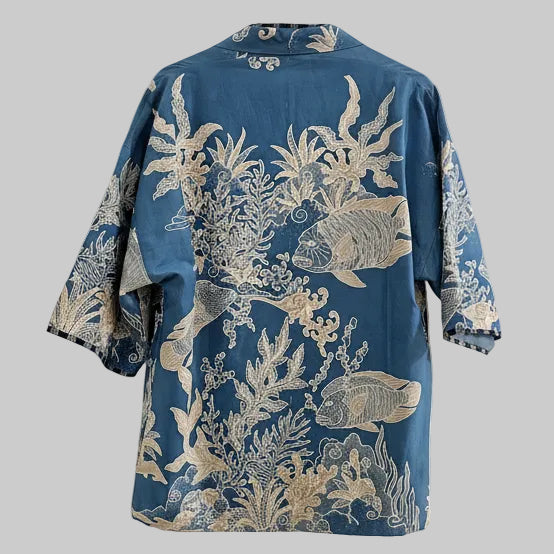 Nyana Unisex Reversible Batik Tulis Outer - 100% cotton, natural dye, Limited Edition Hand-drawn
