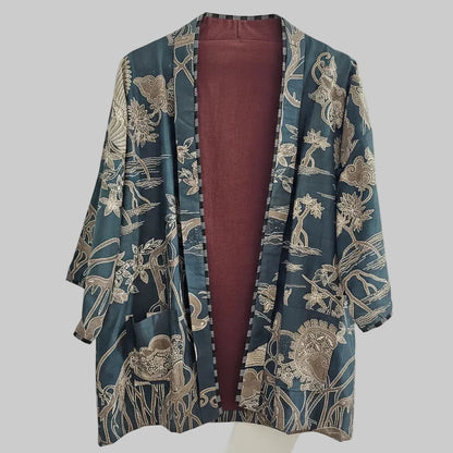 Nyana Unisex Reversible Batik Tulis Outer - 100% cotton, natural dye, Limited Edition Hand-drawn