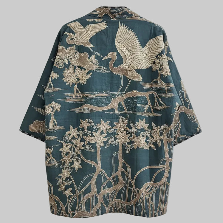 Nyana Unisex Reversible Batik Tulis Outer - 100% cotton, natural dye, Limited Edition Hand-drawn