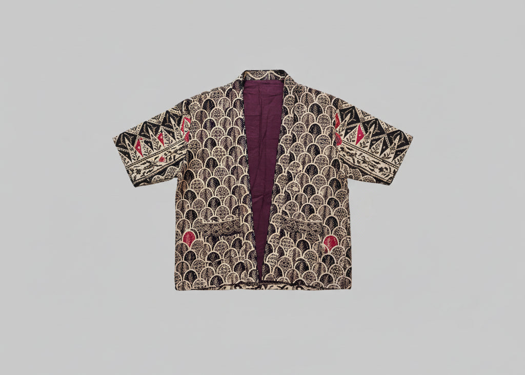 Nyana Unisex Reversible Batik Tulis Outer - 100% cotton, natural dye, Limited Edition Hand-drawn