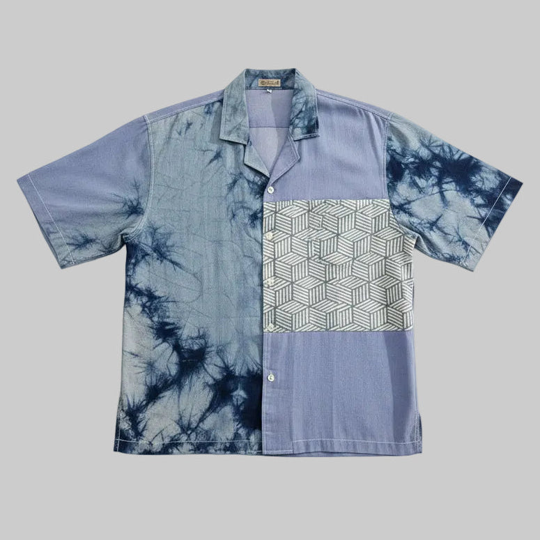 Nyana Nyana Batik Patchwork Camp Shirt - 100% Cotton, Limited Edition