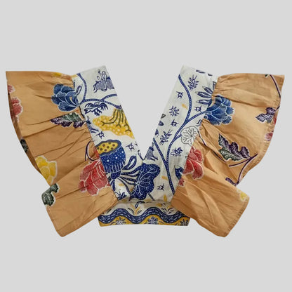 Nyana Nyana Ruffle Vest - 100% Cotton, Batik Tie Dye, Limited Edition Runway Piece