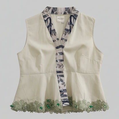 Nyana Nyana Artisan Peplum Vest - 100% Cotton, Batik Tulis, Limited Edition
