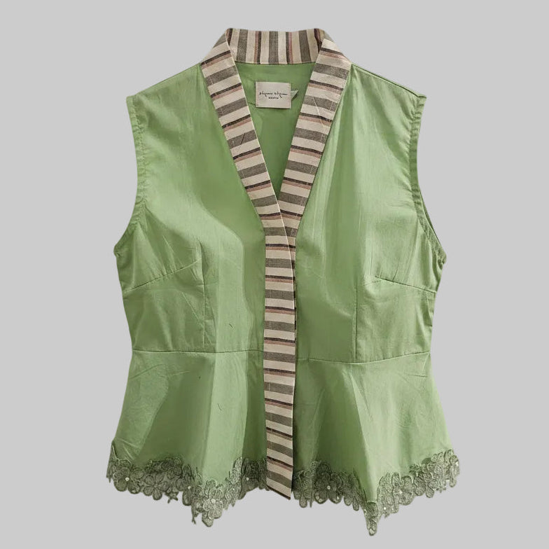 Nyana Nyana Peplum Vest - 100% Cotton, Batik, Limited Edition
