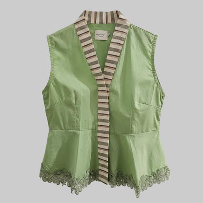 Nyana Nyana Peplum Vest - 100% Cotton, Batik, Limited Edition