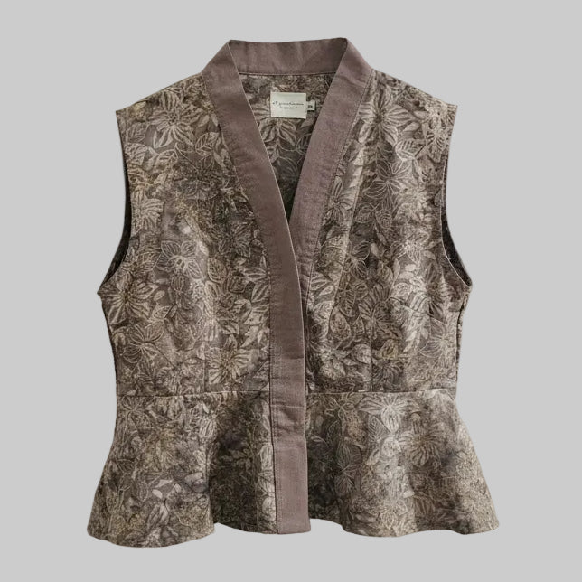 Nyana Nyana Peplum Vest - 100% Cotton, Batik, Limited Edition