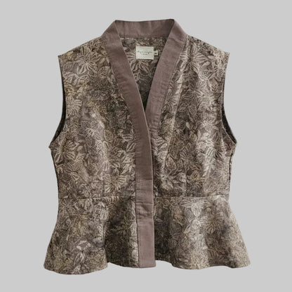 Nyana Nyana Peplum Vest - 100% Cotton, Batik, Limited Edition