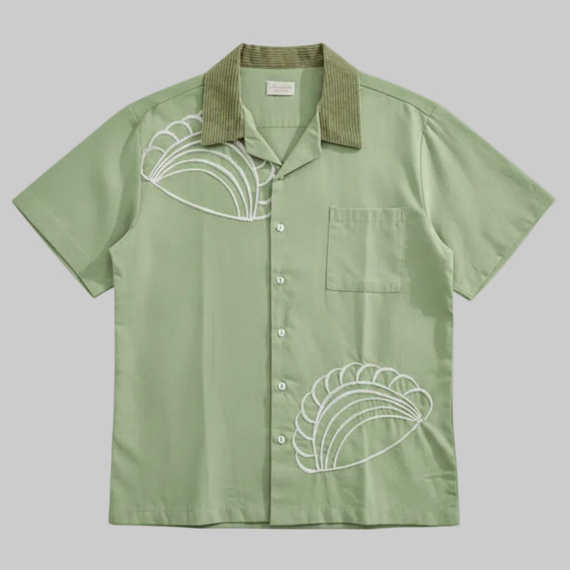 Nyana Nyana Karipap Embroidery Camp Shirt - 100% Cotton, deadstock, Limited Edition