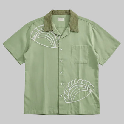 Nyana Nyana Karipap Embroidery Camp Shirt - 100% Cotton, deadstock, Limited Edition