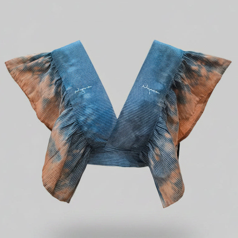 Nyana Nyana Ruffle Vest - 100% Cotton, Batik Tie Dye, Limited Edition Runway Piece