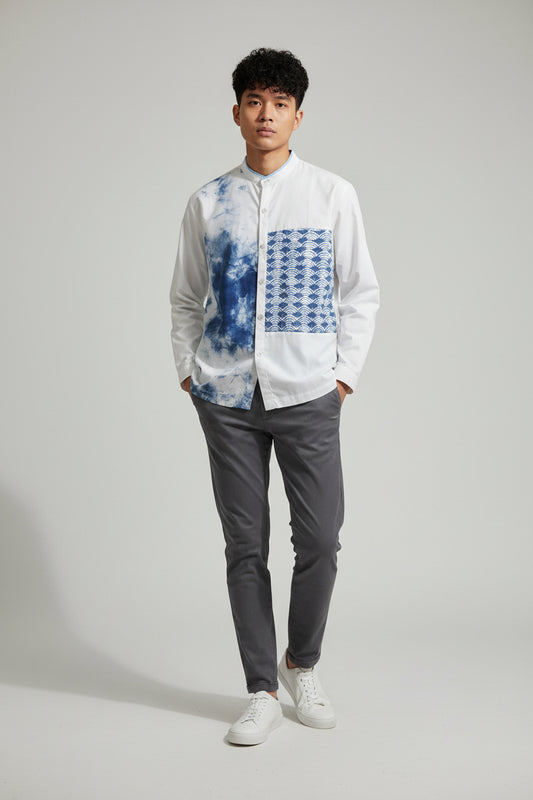 Nyana Nyana Mandarin Collar Longsleeve Shirt