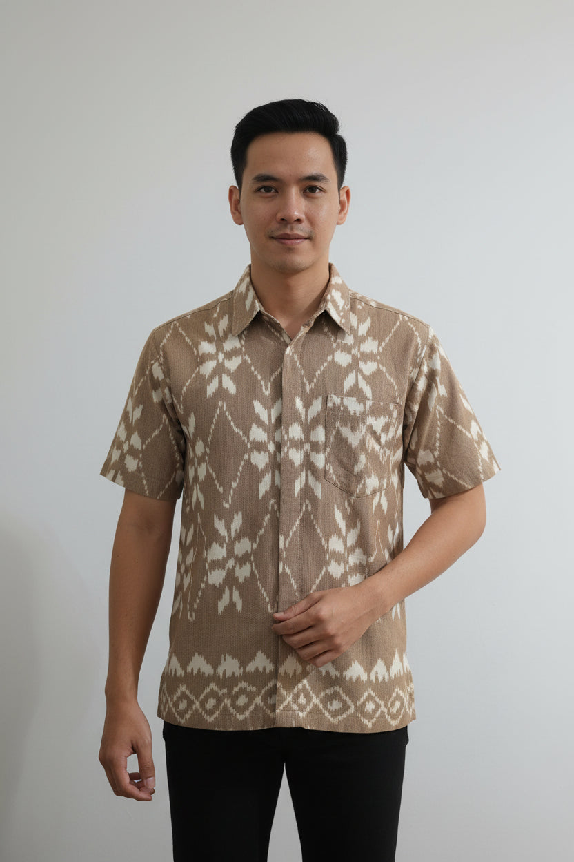 Nyana Nyana Hand-Loomed Ikat Shirt