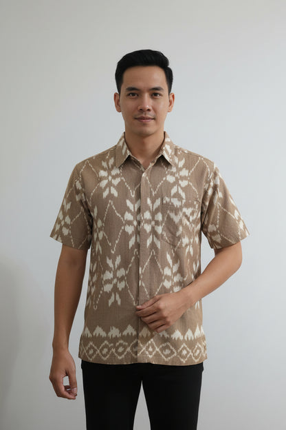 Nyana Nyana Hand-Loomed Ikat Shirt