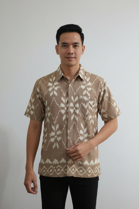 Nyana Nyana Hand-Loomed Ikat Shirt