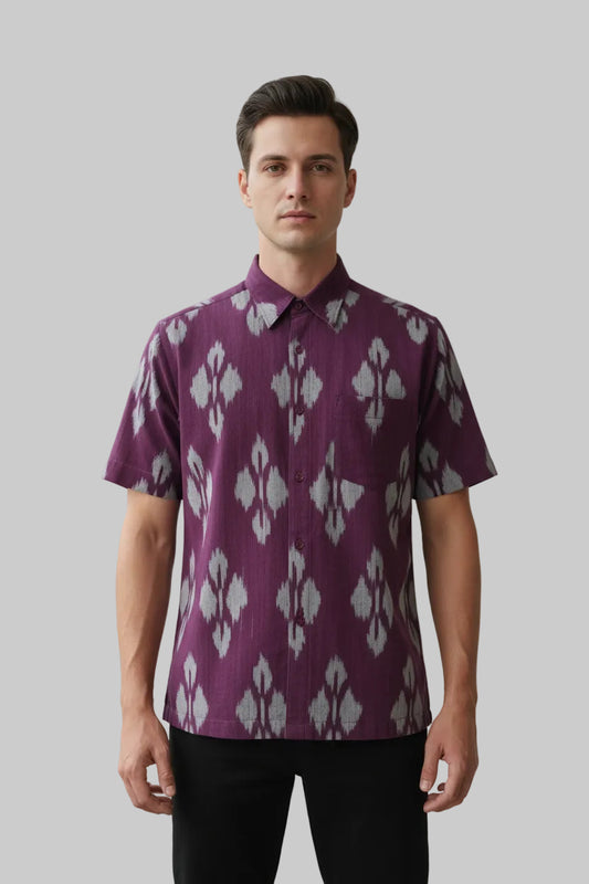 Nyana Nyana Hand-Loomed Ikat Shirt