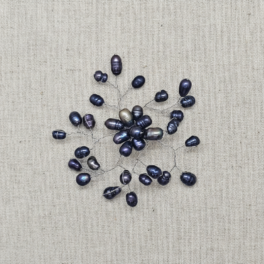 Nyana Nyana Fresh Water Pearl and Shell Brooch Kerongsang
