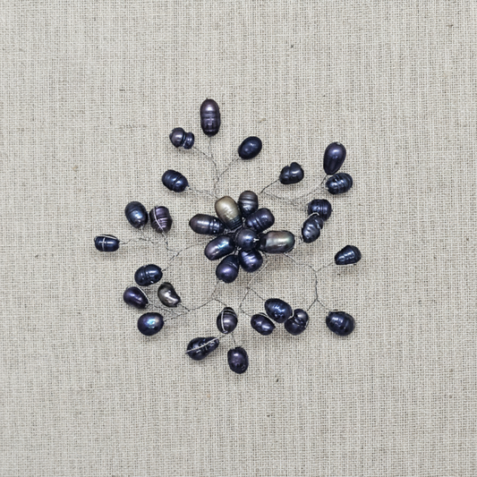 Nyana Nyana Fresh Water Pearl and Shell Brooch Kerongsang