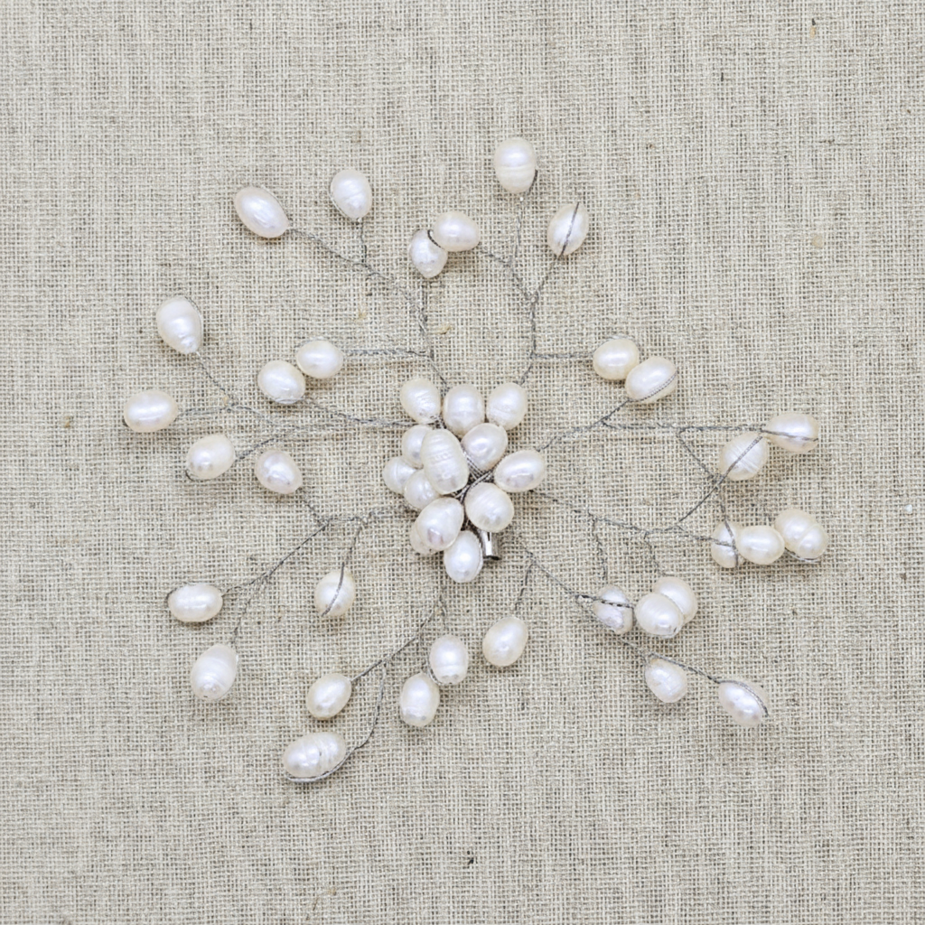 Nyana Nyana Fresh Water Pearl and Shell Brooch Kerongsang