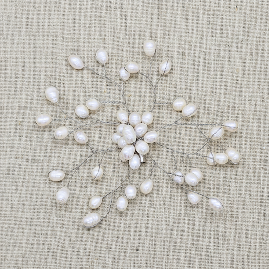 Nyana Nyana Fresh Water Pearl and Shell Brooch Kerongsang