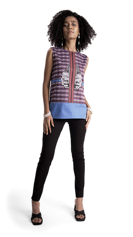 Vino Supraja Purisai Signature Top - Black Red