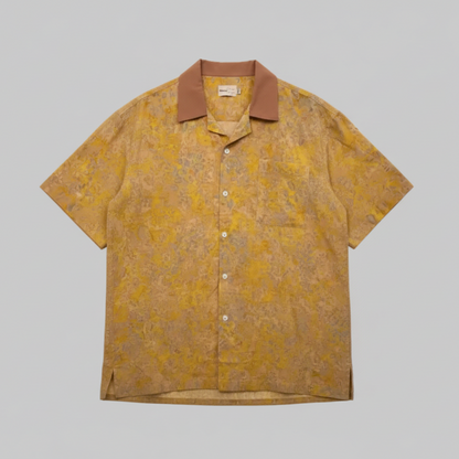 Nyana Nyana Bali Batik Camp Shirt - 100% Cotton, Hand-Stamped, Limited Edition