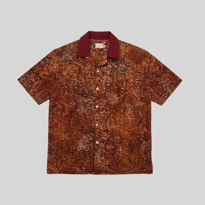 Nyana Nyana Bali Batik Camp Shirt - 100% Cotton, Hand-Stamped, Limited Edition